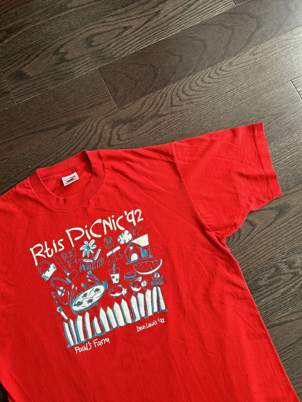Fruit Of The Loom × Vintage 1992 Ben Lewis Rita Picnic Single Stitch Tee Size US L / EU 52-54 / 3 - 2 Thumbnail