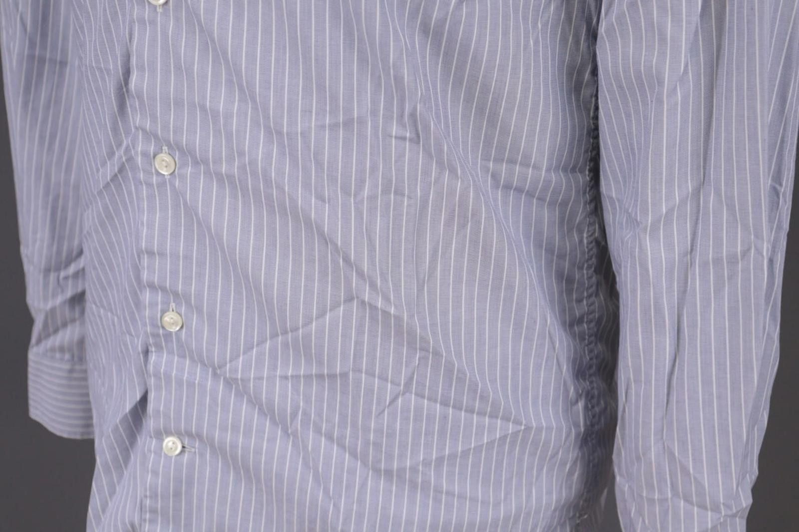 Eton Eton Contemporary Gray Pinstripe Down Shirt Size 38 / 15 Size US M / EU 48-50 / 2 - 11 Thumbnail