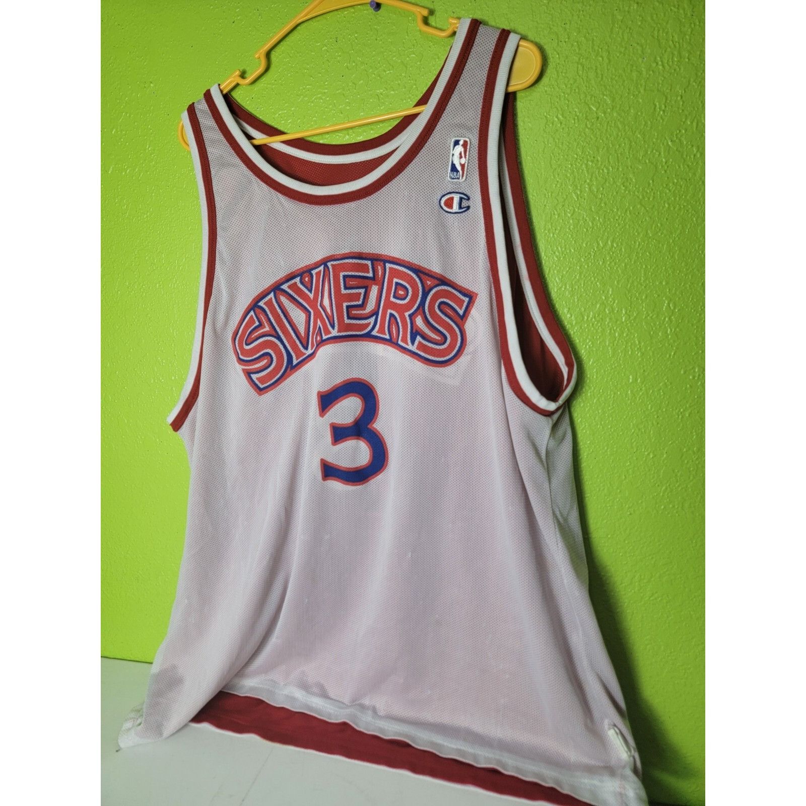 Champion Rare Vintage Allen Iverson Reversible Jersey 76ers Rookie Ye Size US XXL / EU 58 / 5 - 6 Thumbnail