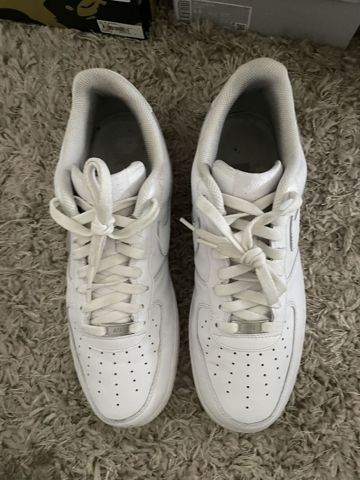 Nike Nike Air Force 1 Triple White Size US 12 / EU 45 - 5 Thumbnail