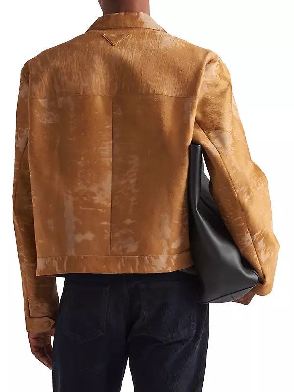 Prada 🔥$11K VALUE🔥 Horseskin Leather Jacket Size US L / EU 52-54 / 3 - 2 Thumbnail