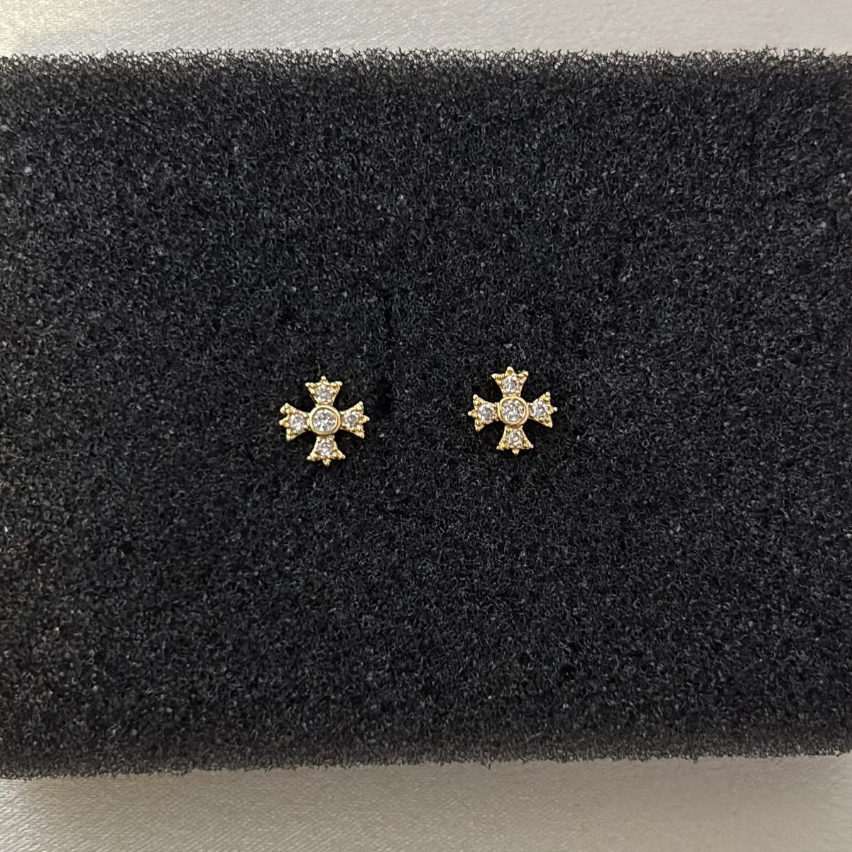 Other 7mm CZ Cross Stud Earrings for Men Women Punk Hip Hop Unisex Size ONE SIZE - 1 Thumbnail