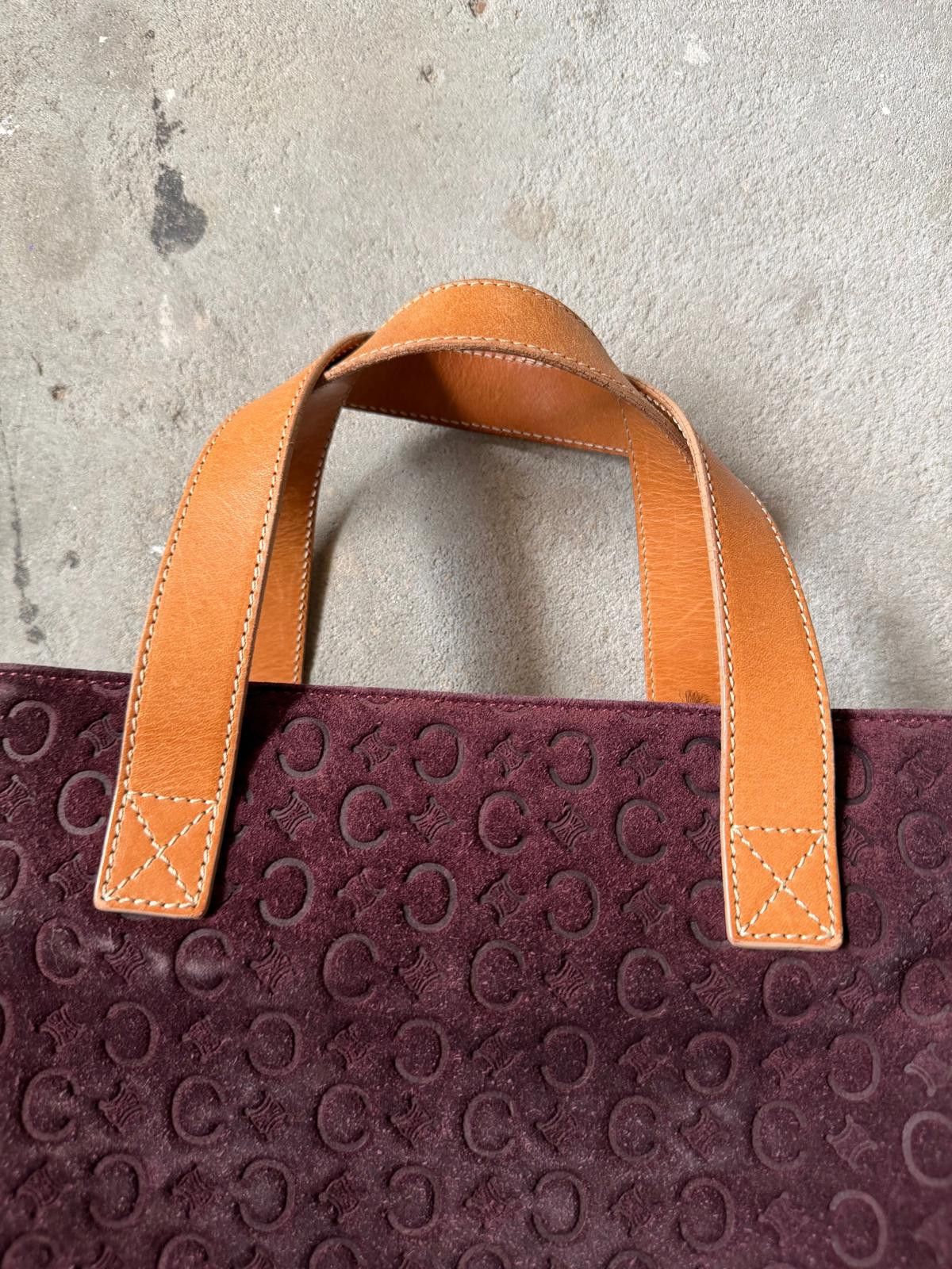 Celine Celine C Macadam Suede Shoulder Bag Brown/Beige Size ONE SIZE - 9 Thumbnail