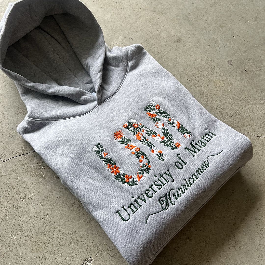 Prolific UM University of Miami Hoodie FLoral Size US M / EU 48-50 / 2 - 2 Thumbnail