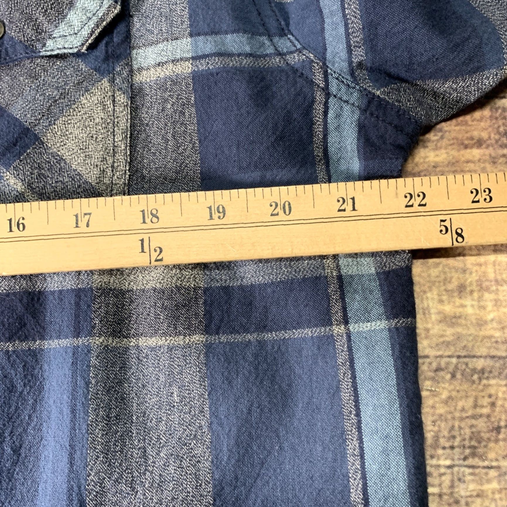 Vintage Overdrive Men's Flannel Shirt Blue Gray Plaid Size Medium Size US M / EU 48-50 / 2 - 3 Thumbnail