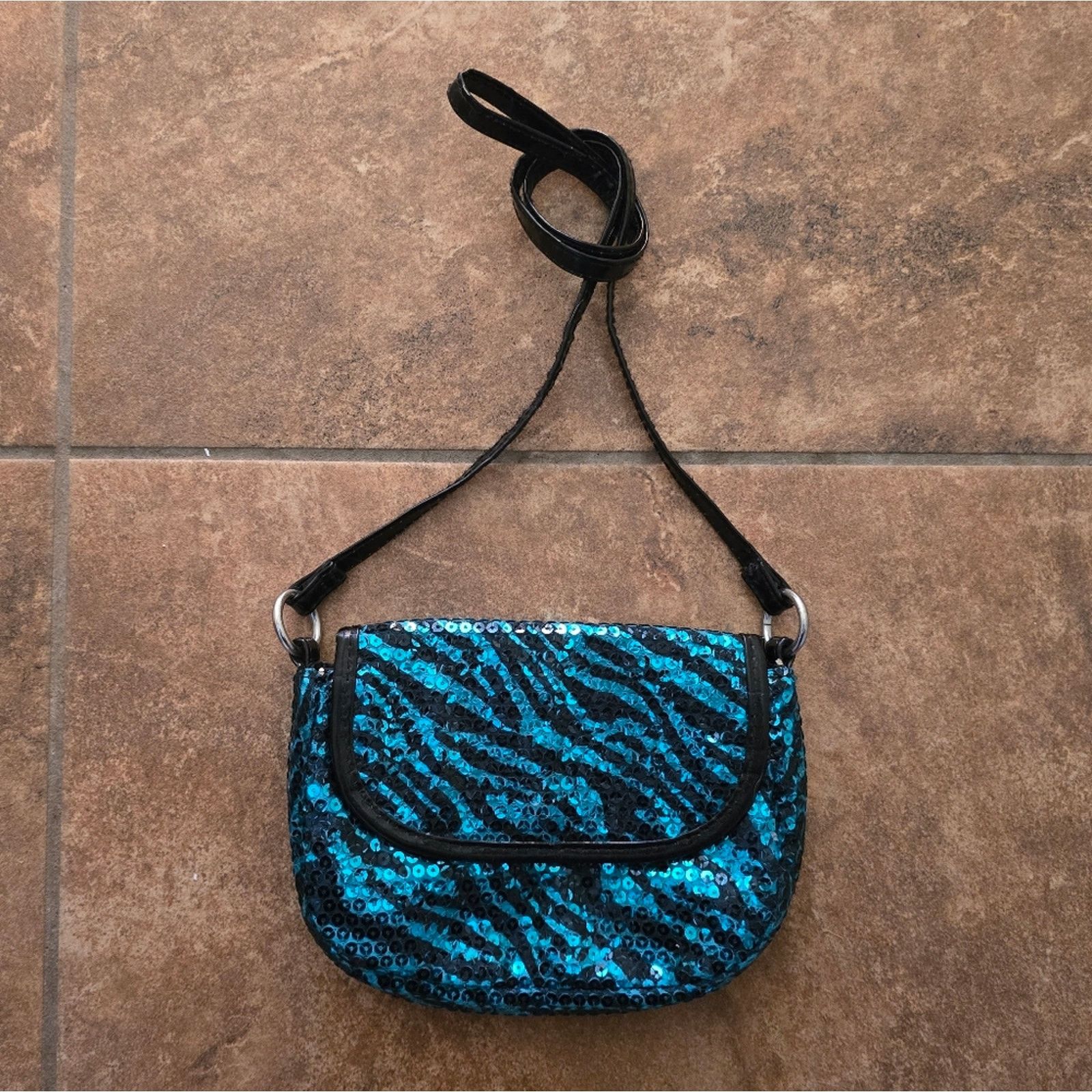Other Blue Black Sequin Detailed Crossbody Size ONE SIZE - 1 Thumbnail
