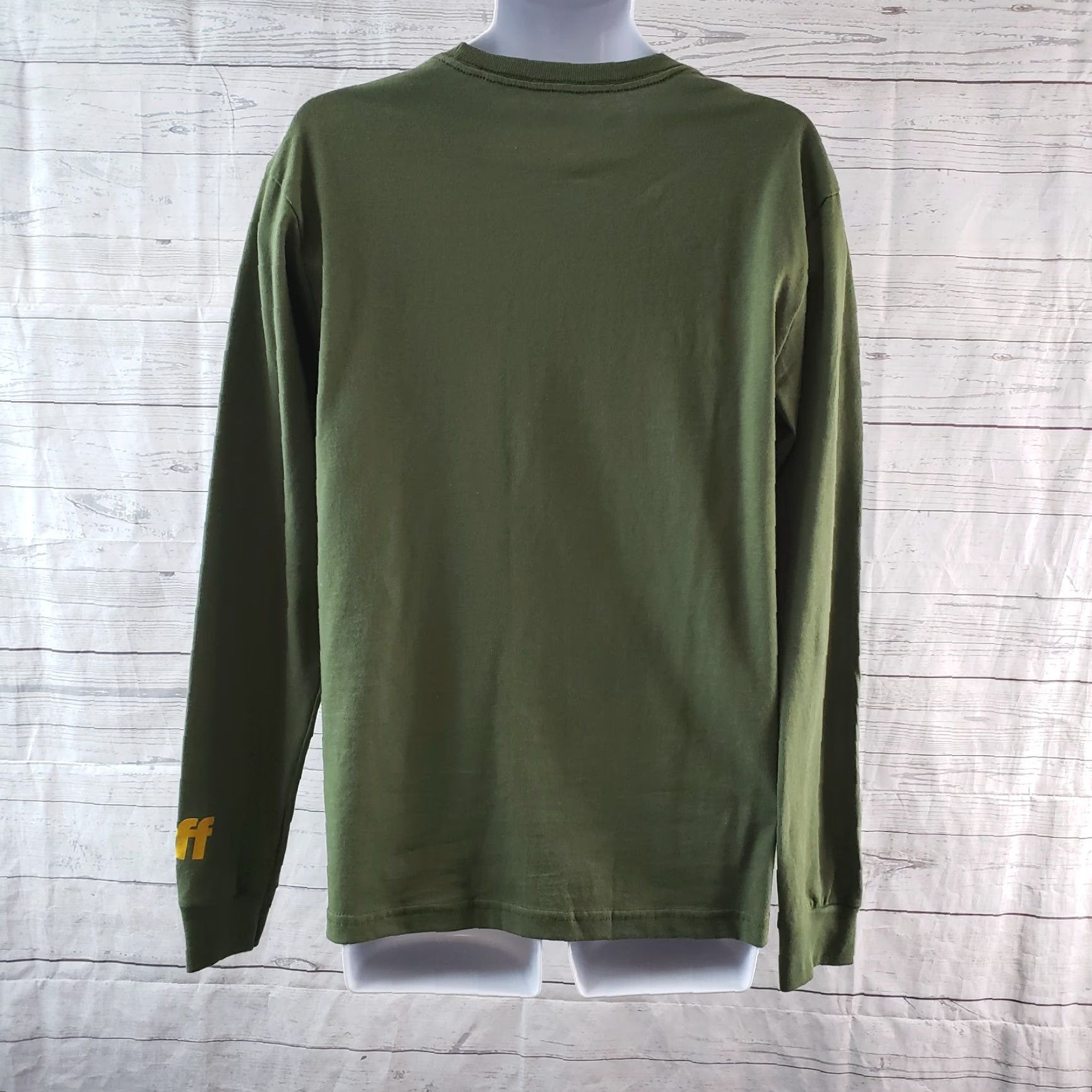 Vintage Neff Mens Long Sleeve Graphic Tee Sz M Green Purple Playing Hooky Cotton Tee Shirt Mens Size US M / EU 48-50 / 2 - 4 Thumbnail