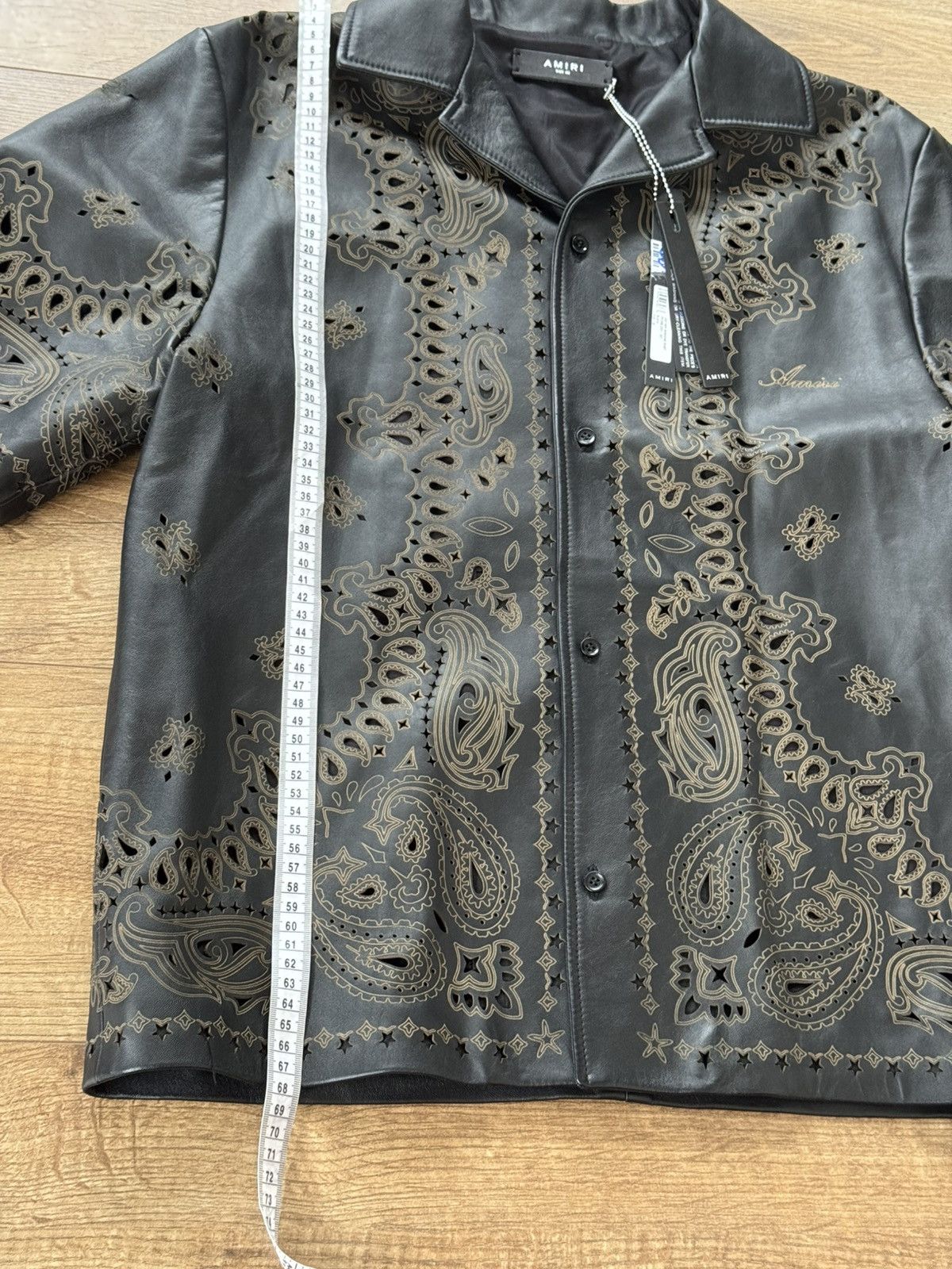 Amiri Amiri NEW Bandana leather shirt/jacket, black, size M Size US M / EU 48-50 / 2 - 5 Thumbnail