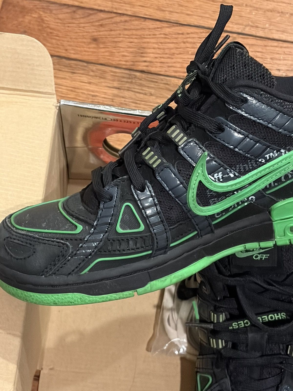 Nike Nike Air Rubber Dunk x Off-White Low Green Strike Size US 7.5 / IT 37.5 - 4 Thumbnail
