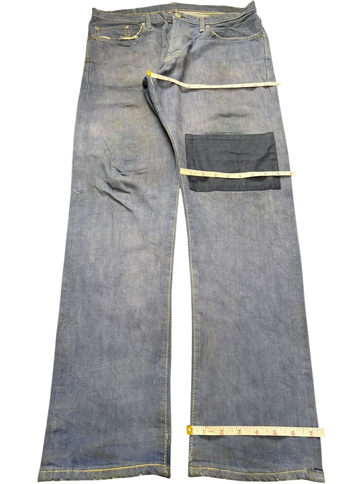 Edwin Vintage Japanese Edwin 503 Selvedge Patch Distress Jeans Size US 34 / EU 50 - 8 Thumbnail