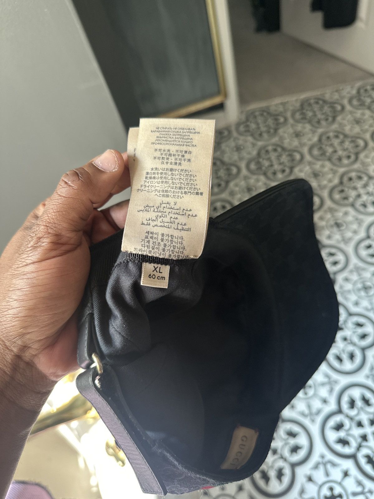 Designer × Gucci ORIGINAL GG CANVAS BASEBALL HAT WITH WEB Size ONE SIZE - 3 Thumbnail