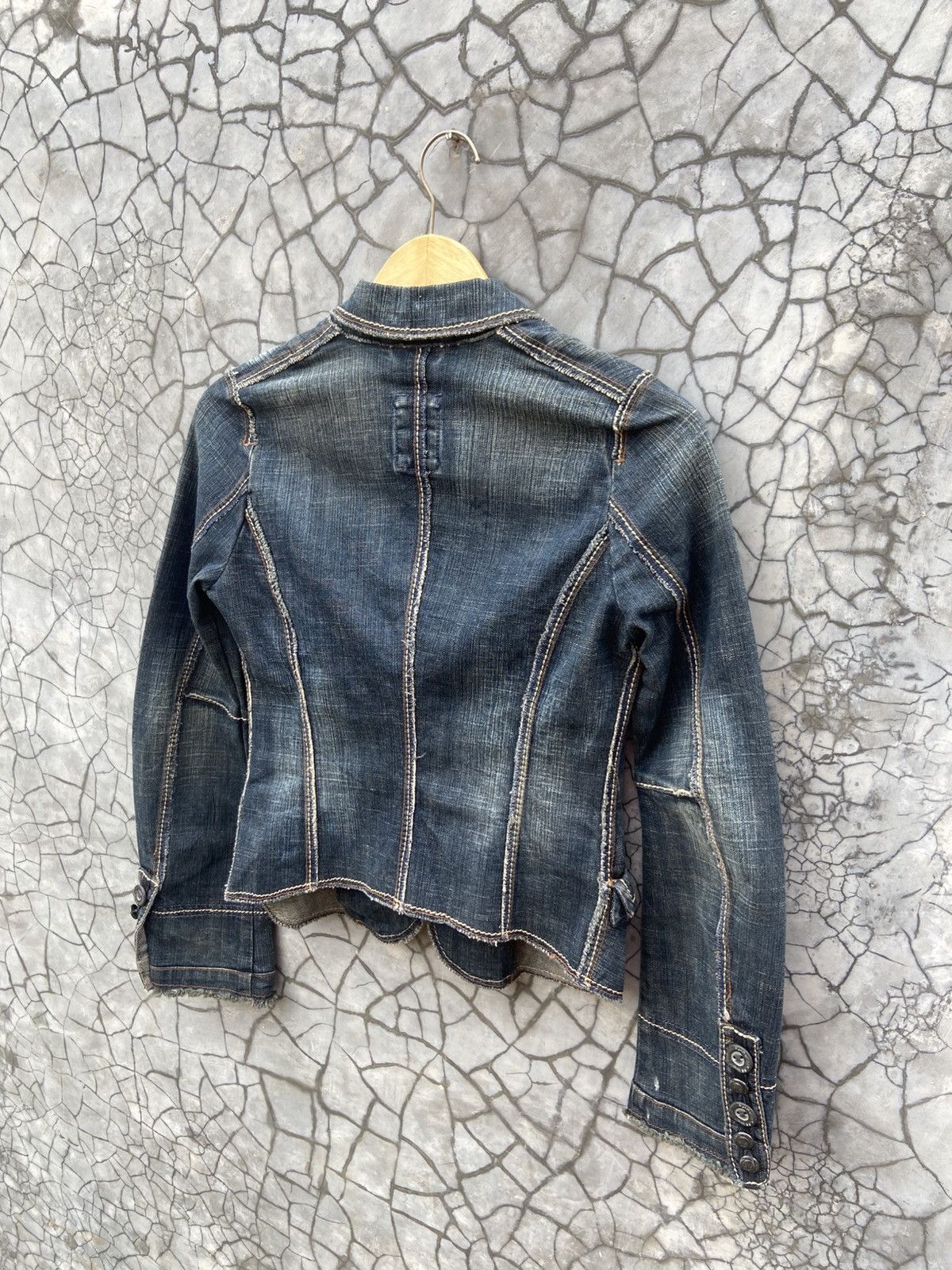 Marithe + Francois Girbaud 2000s Marithe Francois Girbaud AvantGarde Denim Jacket Jeans Size S / US 4 / IT 40 - 6 Thumbnail