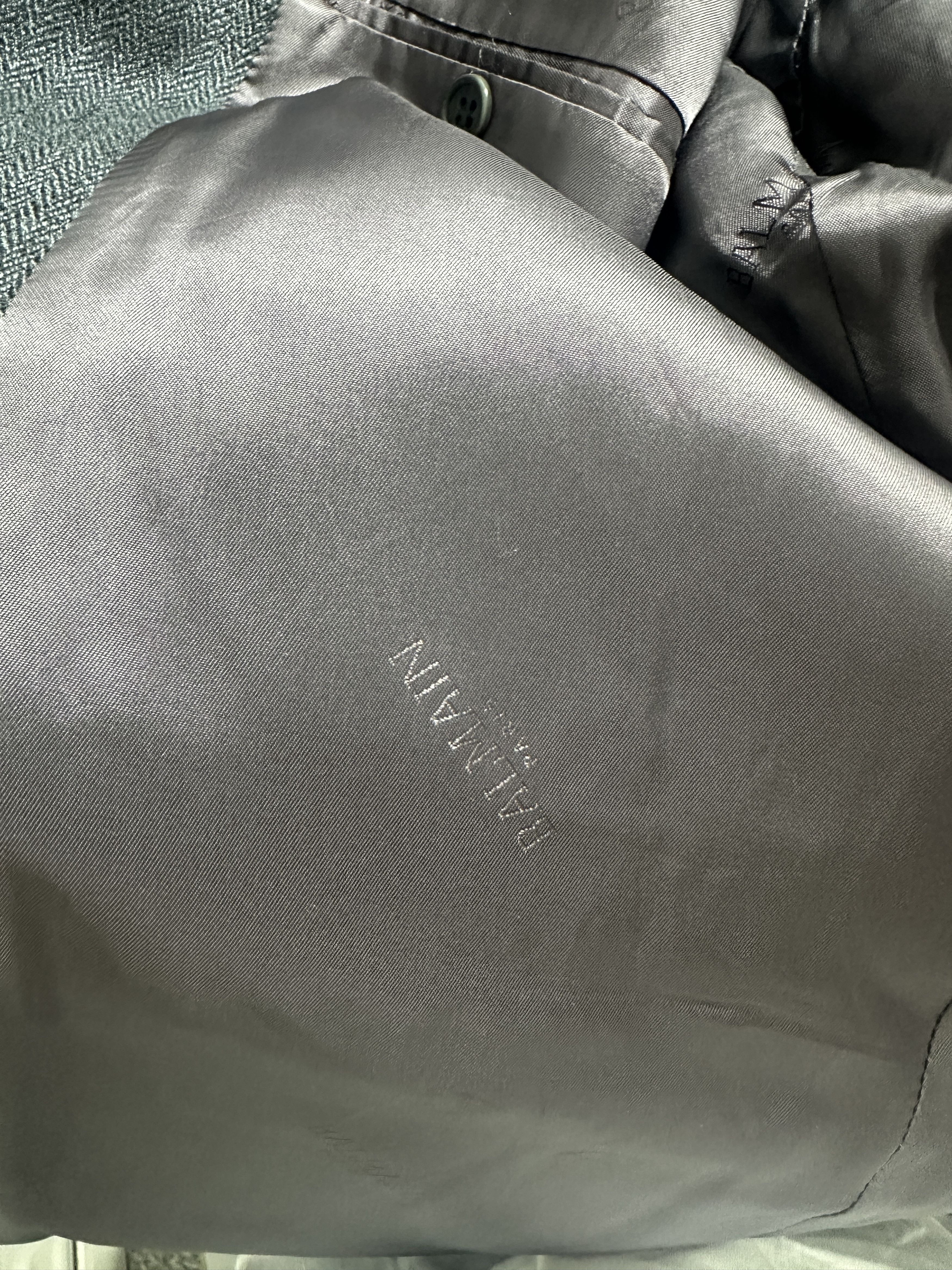 Balmain Balmain Paris Herringbone Wool Suit Blazer Double Vent IT 52 Size 52R - 15 Thumbnail