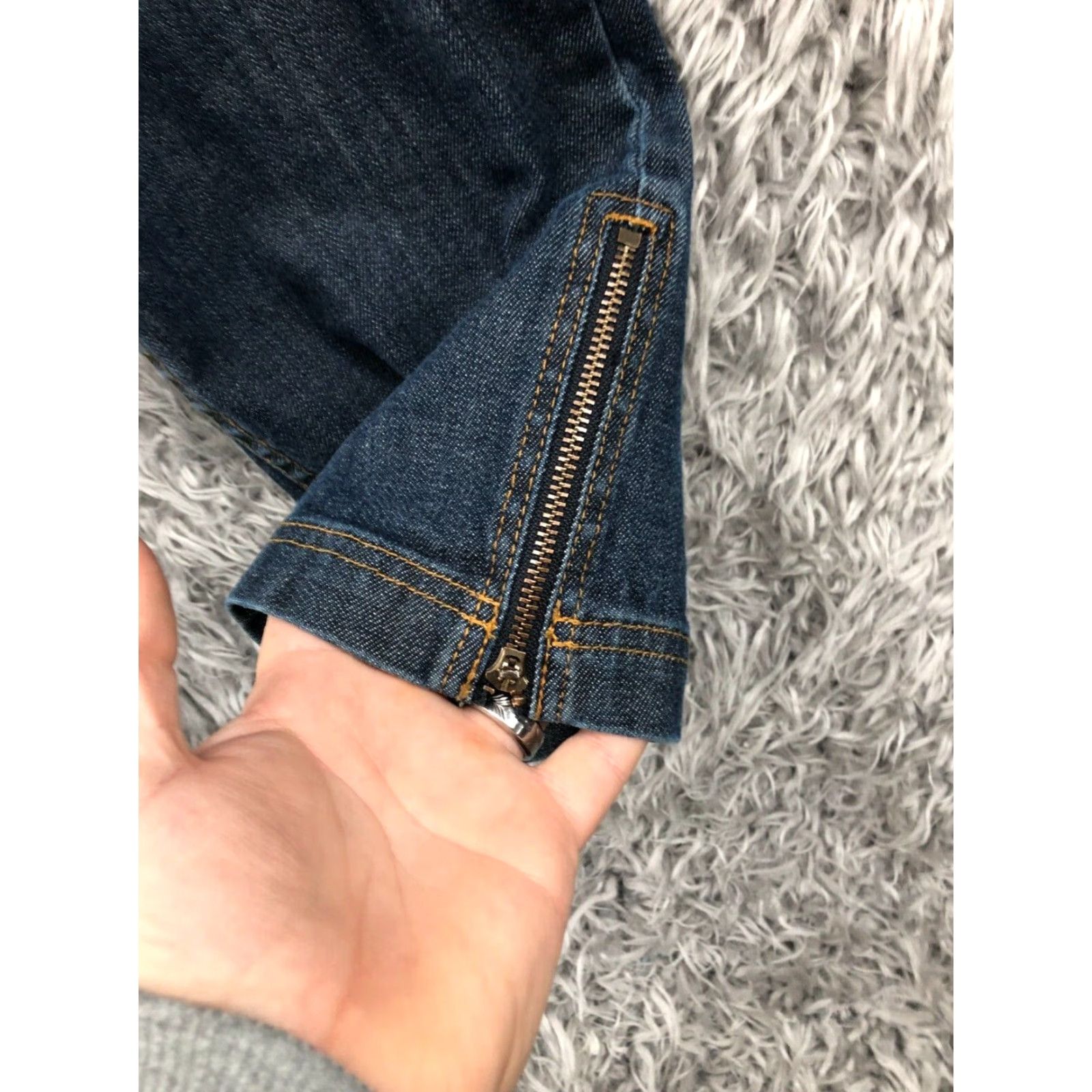 Eddie Bauer Eddie Bauer Jeans Womens Ankle Zip 14 Blue Dark Wash Genuine Denim Regular Size 14 27in Inseam Ballpoint? Size 36" / US 14 / IT 50 - 5 Thumbnail