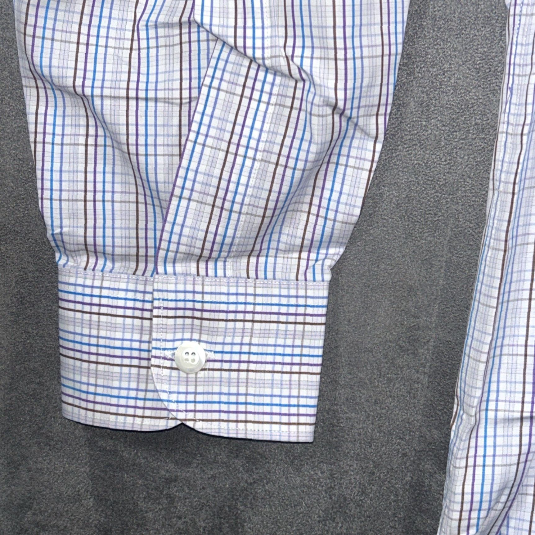 Ermenegildo Zegna Ermenegildo Zegna Shirt XL Button-Up Long Sleeve Collared Multicolor Check Casual Men Size US XL / EU 56 / 4 - 5 Thumbnail