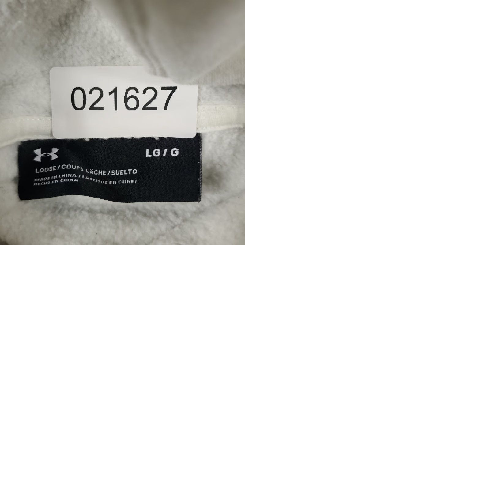 Under Armour Under Armour Hoodie Womens Large White Pullover Sweatshirt Mock Neck Logo Pockets All Seasons Regular Fit Sports Vintage: No Size L / US 10 / IT 46 - 9 Thumbnail