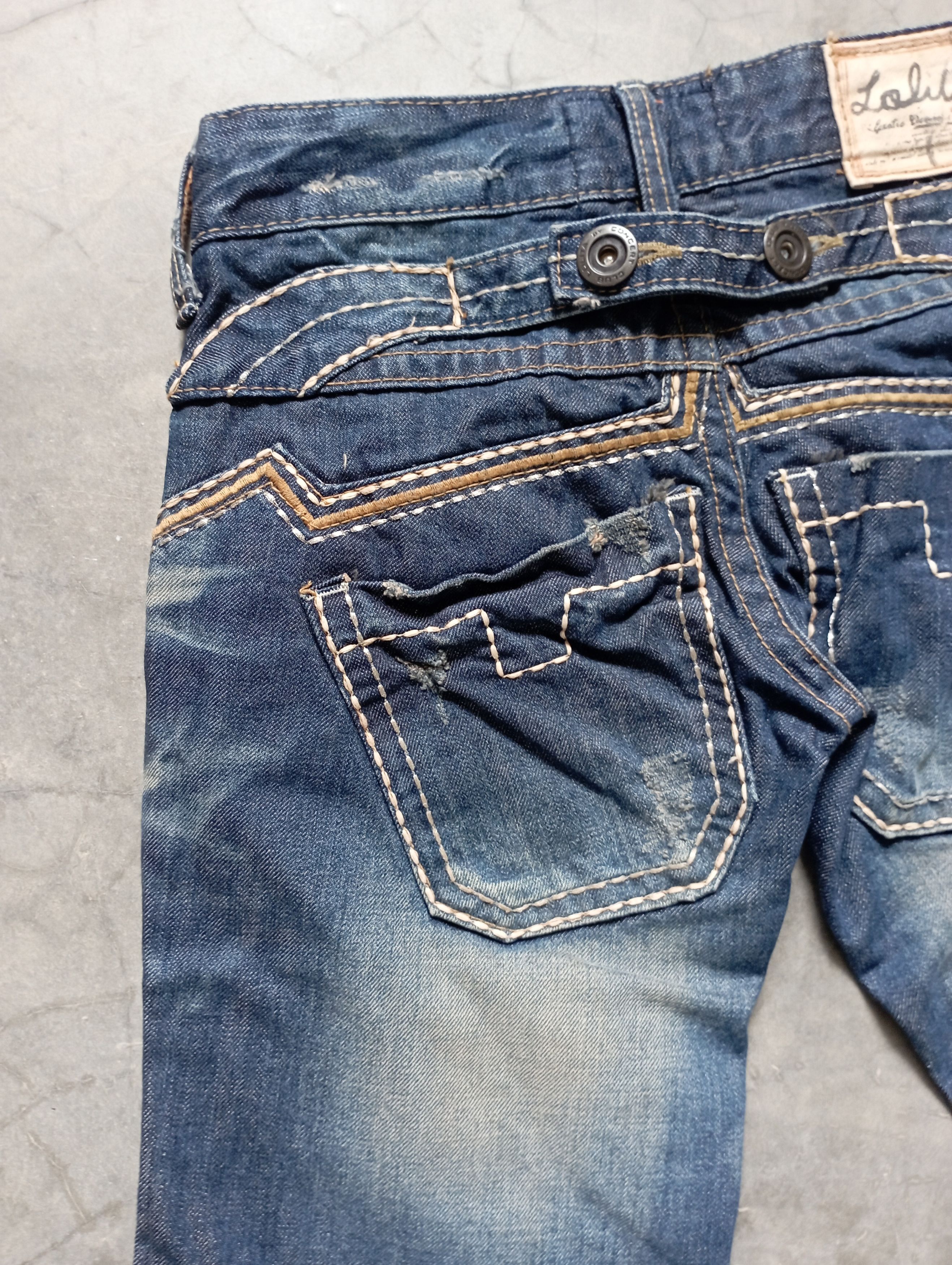 Tornado Mart Super Flare Jeans Mud Rusty Lolita Yoshitomo Nara Jeans Size 24" / US 00 / IT 34 - 14 Thumbnail