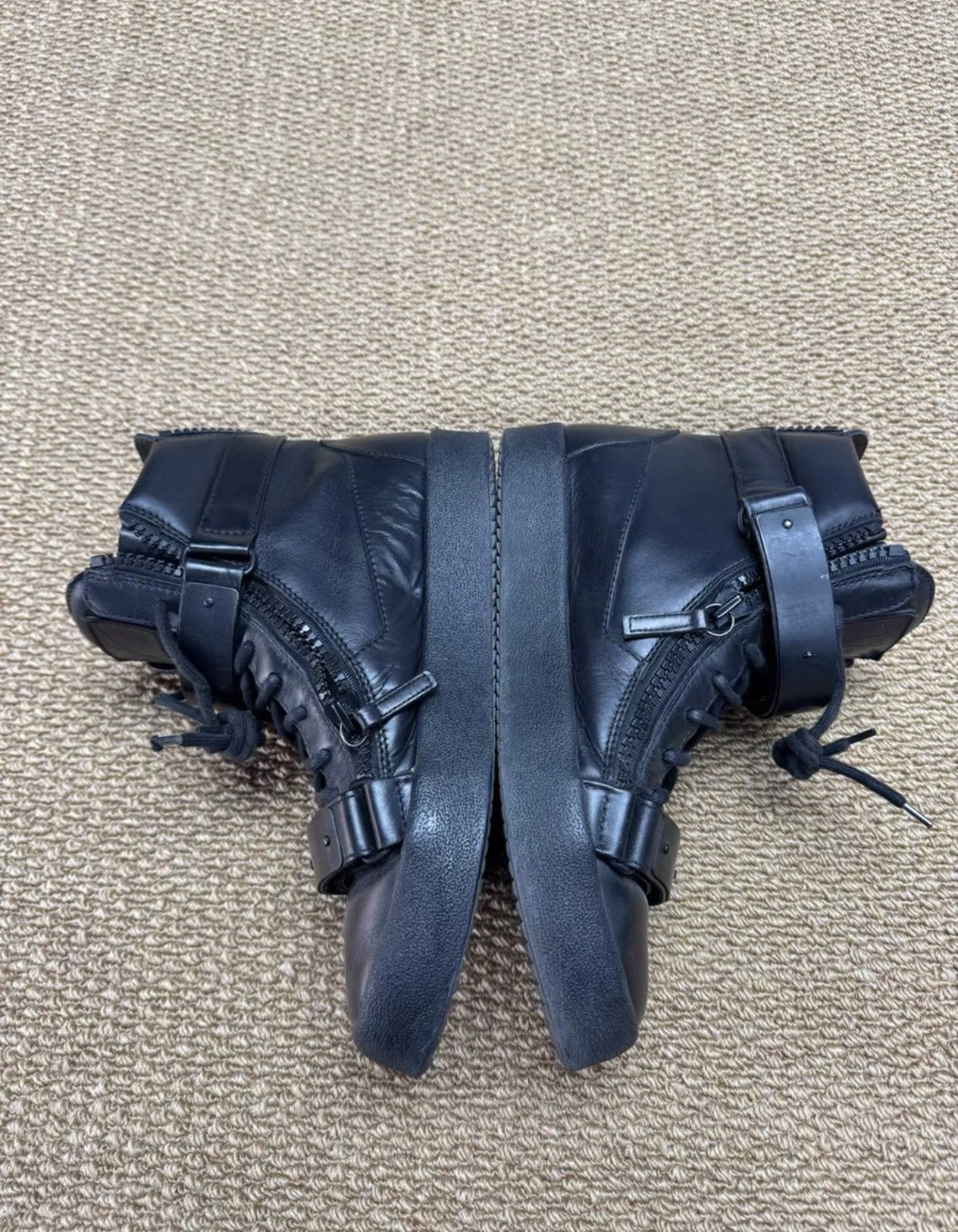 Giuseppe Zanotti Giuseppe Zanotti All Black Leather Dark Warrior K37 Size US 9.5 / EU 42-43 - 7 Thumbnail