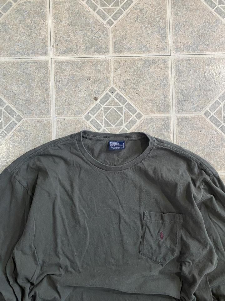 Other Vintage 90s polo ralph Lauren Faded olive green long sleeve Size US L / EU 52-54 / 3 - 2 Thumbnail