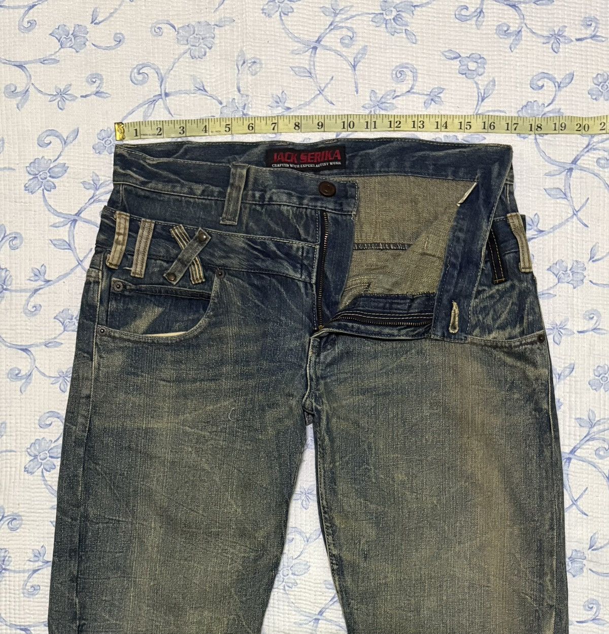 Japanese Brand × Vintage Japanese International World Streetwear Double Waist Jeans Size US 34 / EU 50 - 4 Thumbnail