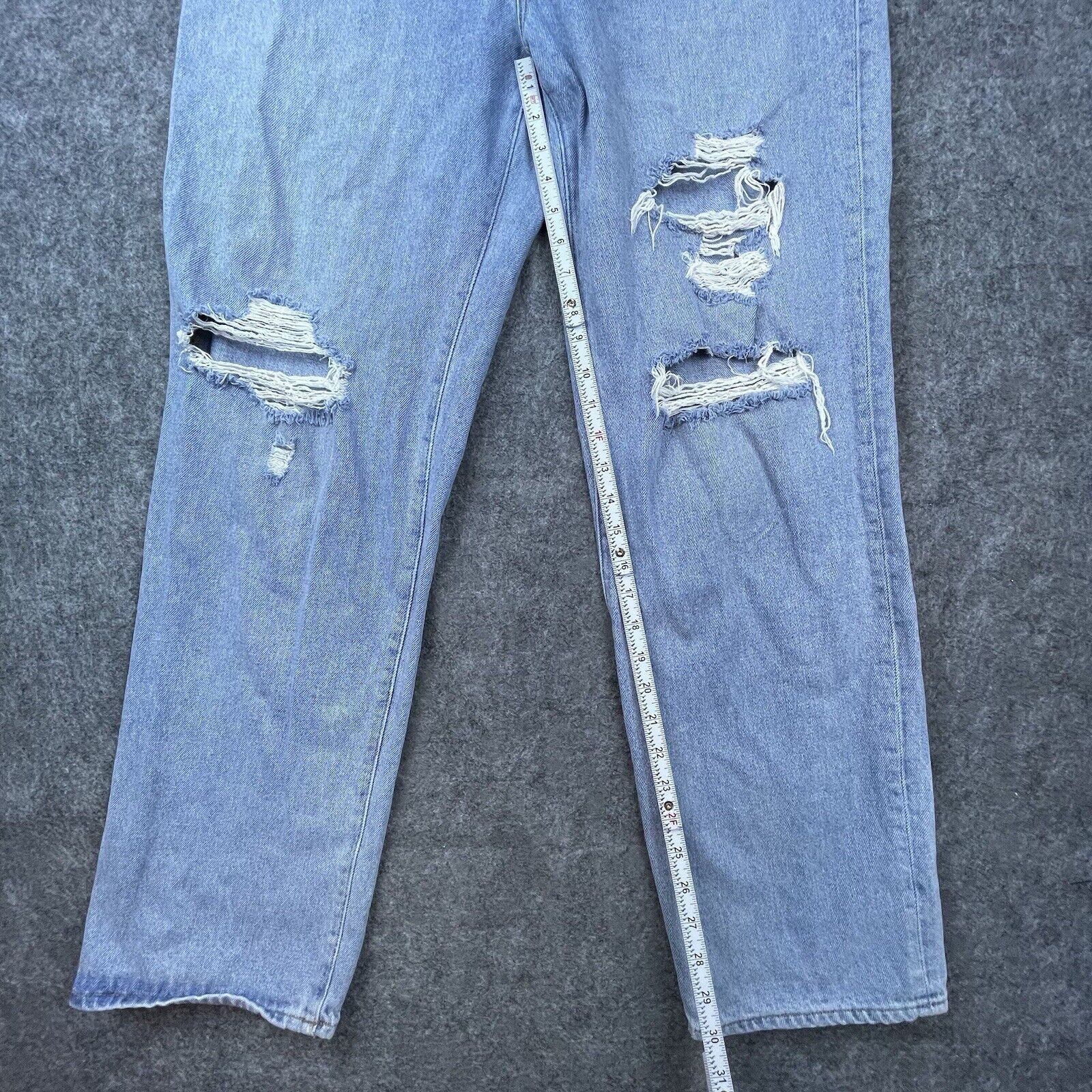 Madewell Madewell Jeans Womens 30 Baggy Straight Mom Thrashed Ripped Size 30" / US 8 / IT 44 - 5 Thumbnail
