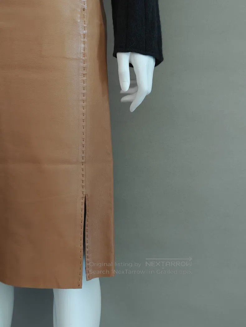Hermes Hermes Leather Sheepskin Skirt Size 27" / US 4 / IT 40 - 2 Thumbnail