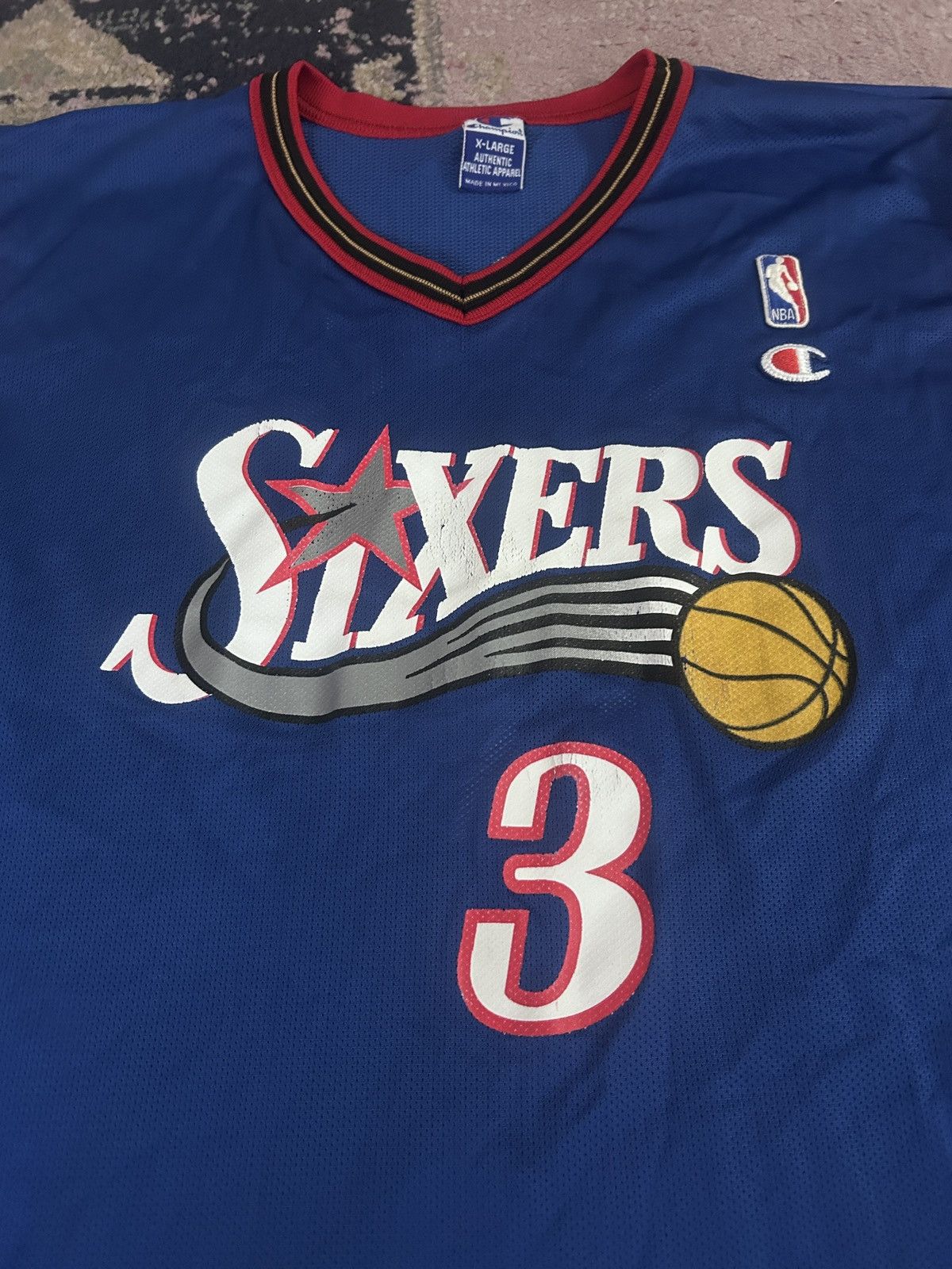 Champion Vintage Champion Allen Iverson Philadelphia 76ers Jersey Size US XL / EU 56 / 4 - 2 Thumbnail
