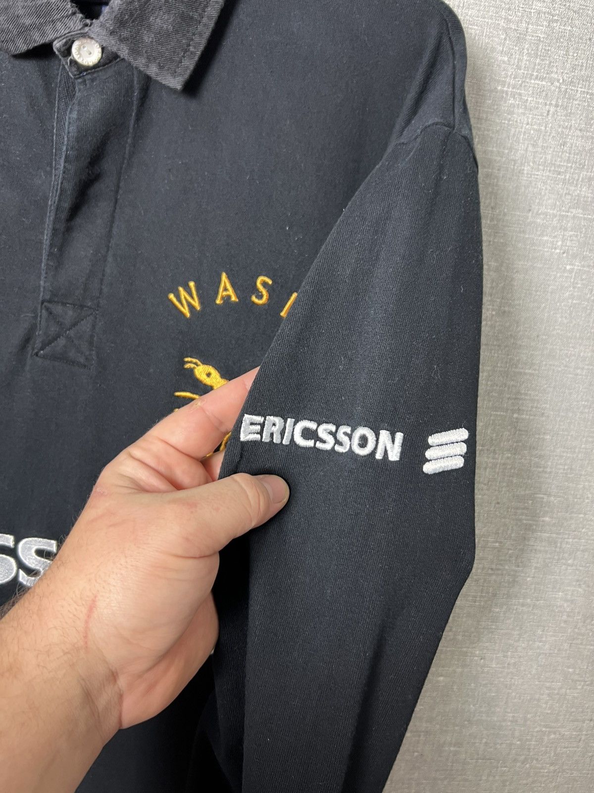 Cotton Traders Vintage 1998 Cotton Oxford WASPS Long Sleeve Rugby Jersey Size US L / EU 52-54 / 3 - 11 Thumbnail