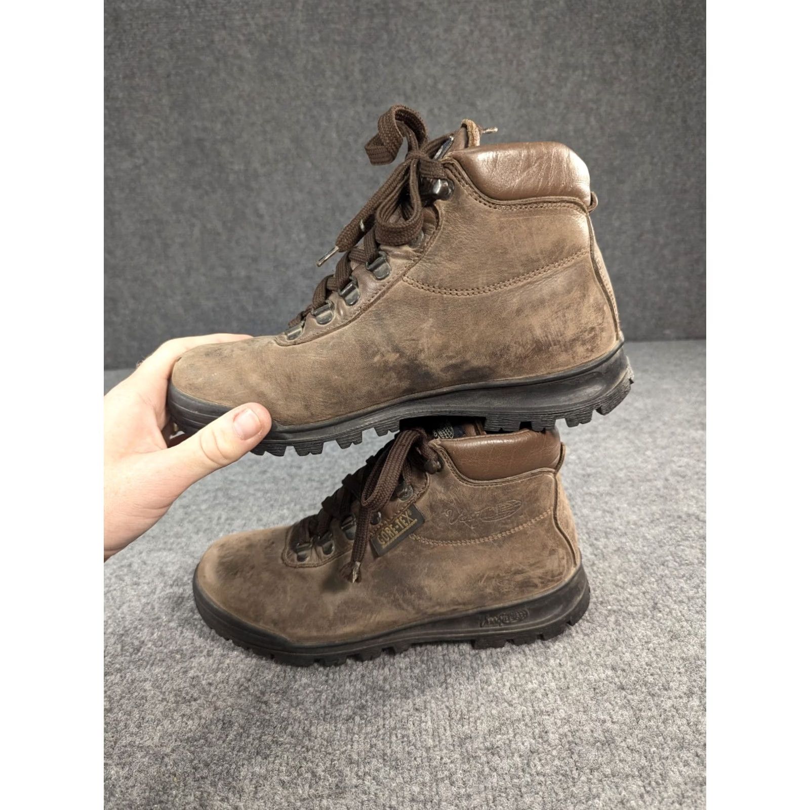 Vasque Vasque Skywalk GTX Boots Hiking - Womens 7.5M - Brown - Leather - Gore-Tex - Italy - Retro Outdoor Hiking Boots Size US 8 / IT 38 - 3 Thumbnail