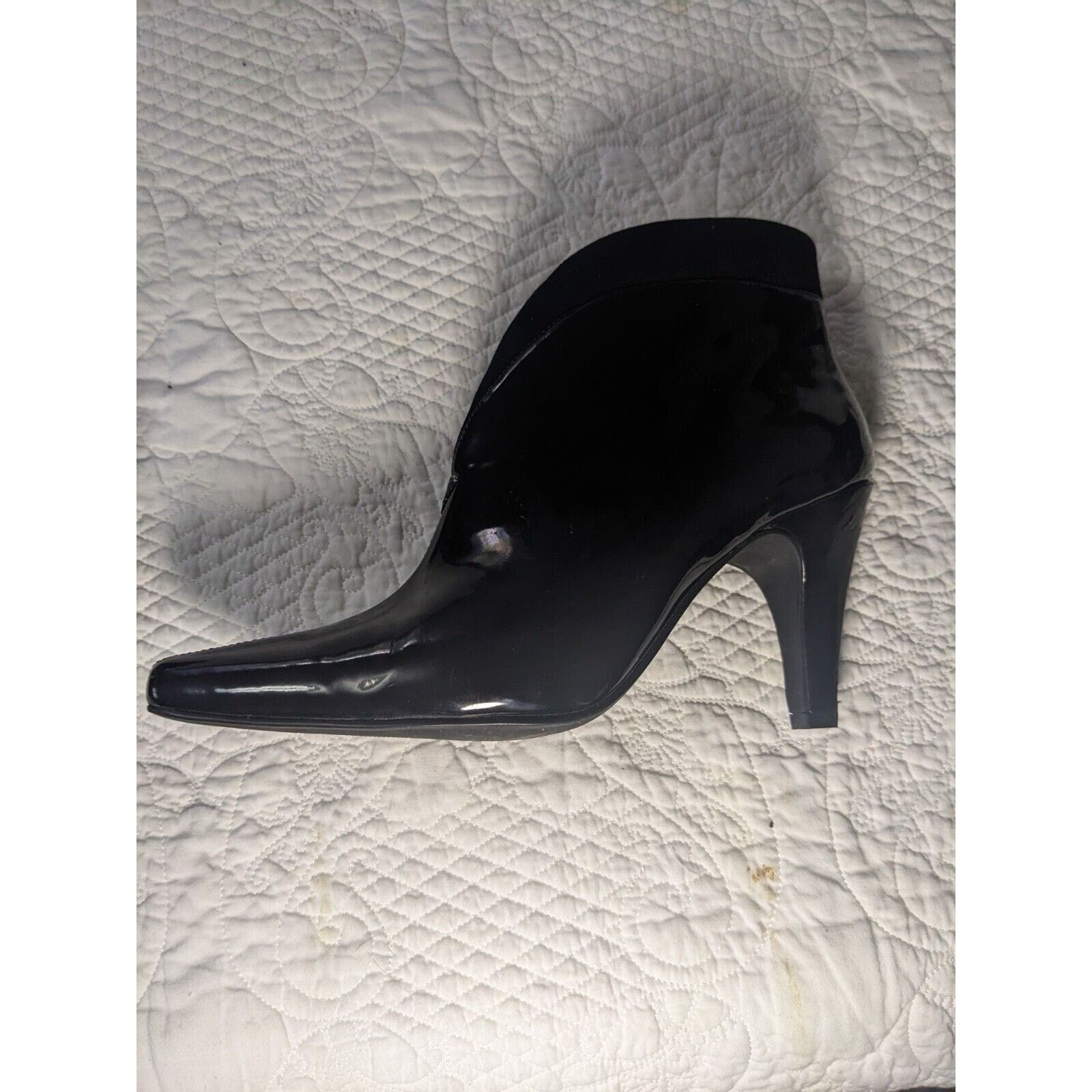 Other BELLINI Black Ankle Boot 6M Bootie Heels Patent Leather Size US 6 / IT 36 - 4 Thumbnail