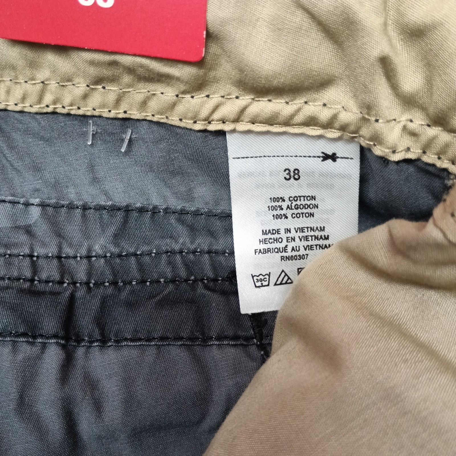 UNIONBAY Unionbay Men's Cargo Shorts Size 38 Black Gray Camo + Belt Size US 38 / EU 54 - 4 Thumbnail