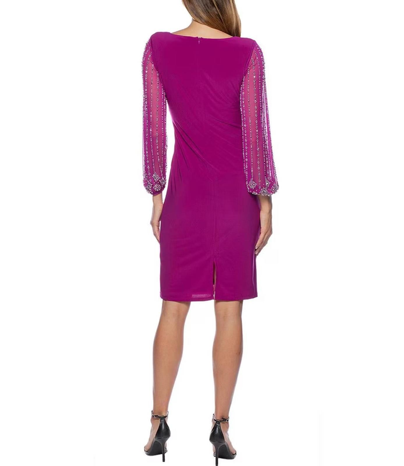 Wacko Maria Marina Beaded Mesh Long Sleeve Side Drape Dress Size 8 Size M / US 6-8 / IT 42-44 - 2 Thumbnail