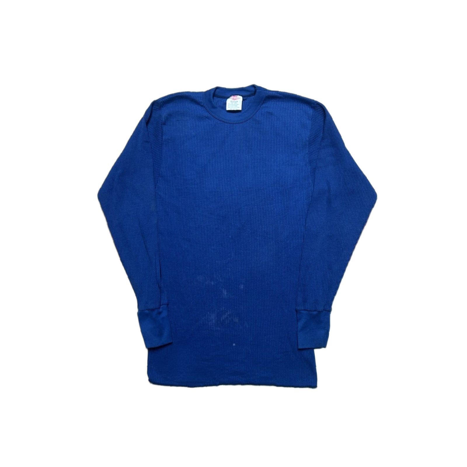 Layer 8 VINTAGE waffle knit thermal shirt Big Yank navy blue base layer adult medium Size US M / EU 48-50 / 2 - 1 Thumbnail