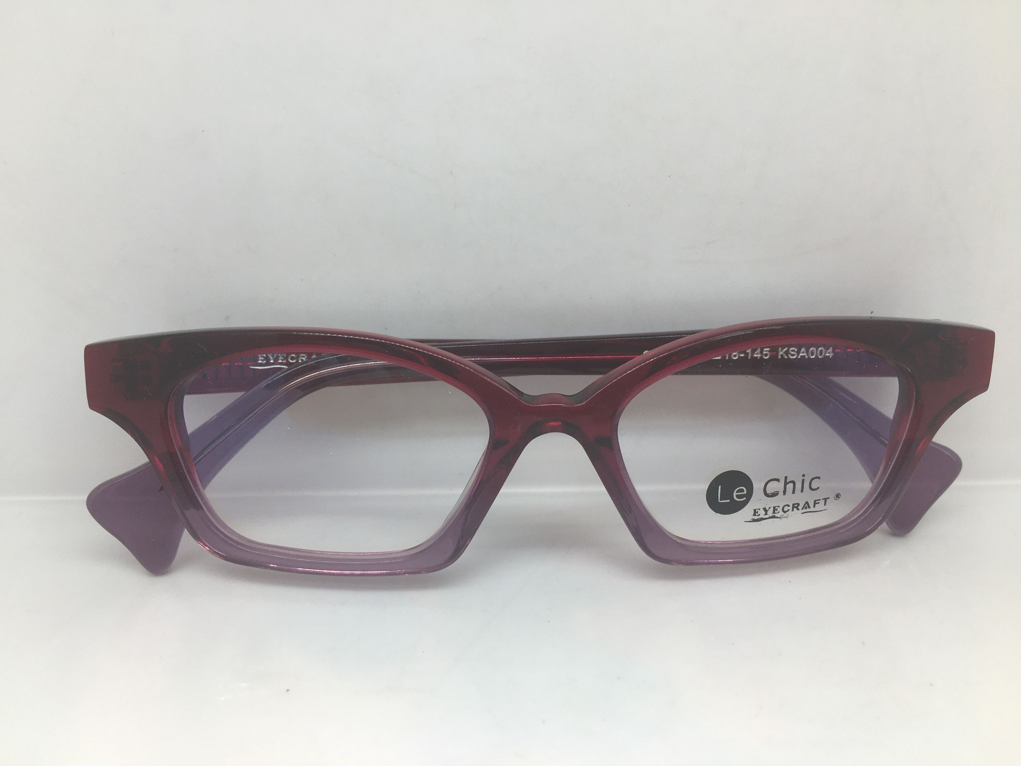 Other EYECRAFT 3002C Purish Red Cateye Eyeglasses Frame Size ONE SIZE - 6 Thumbnail