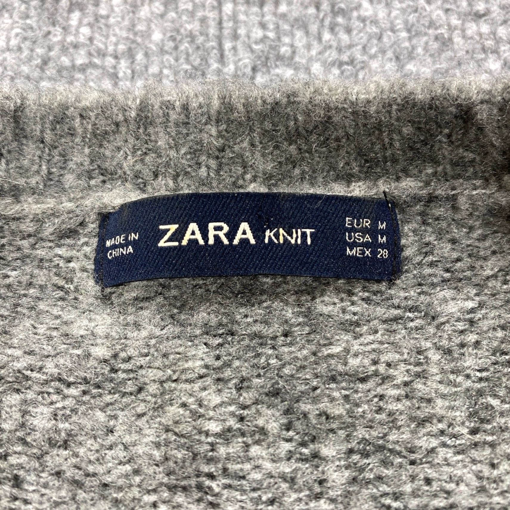 Zara Zara Knit Pullover Sweater Mens M Gray Wool Blend Relaxed Crew Neck Knit Solid Heathered Relaxed Fit Casual Mens Size US M / EU 48-50 / 2 - 2 Thumbnail
