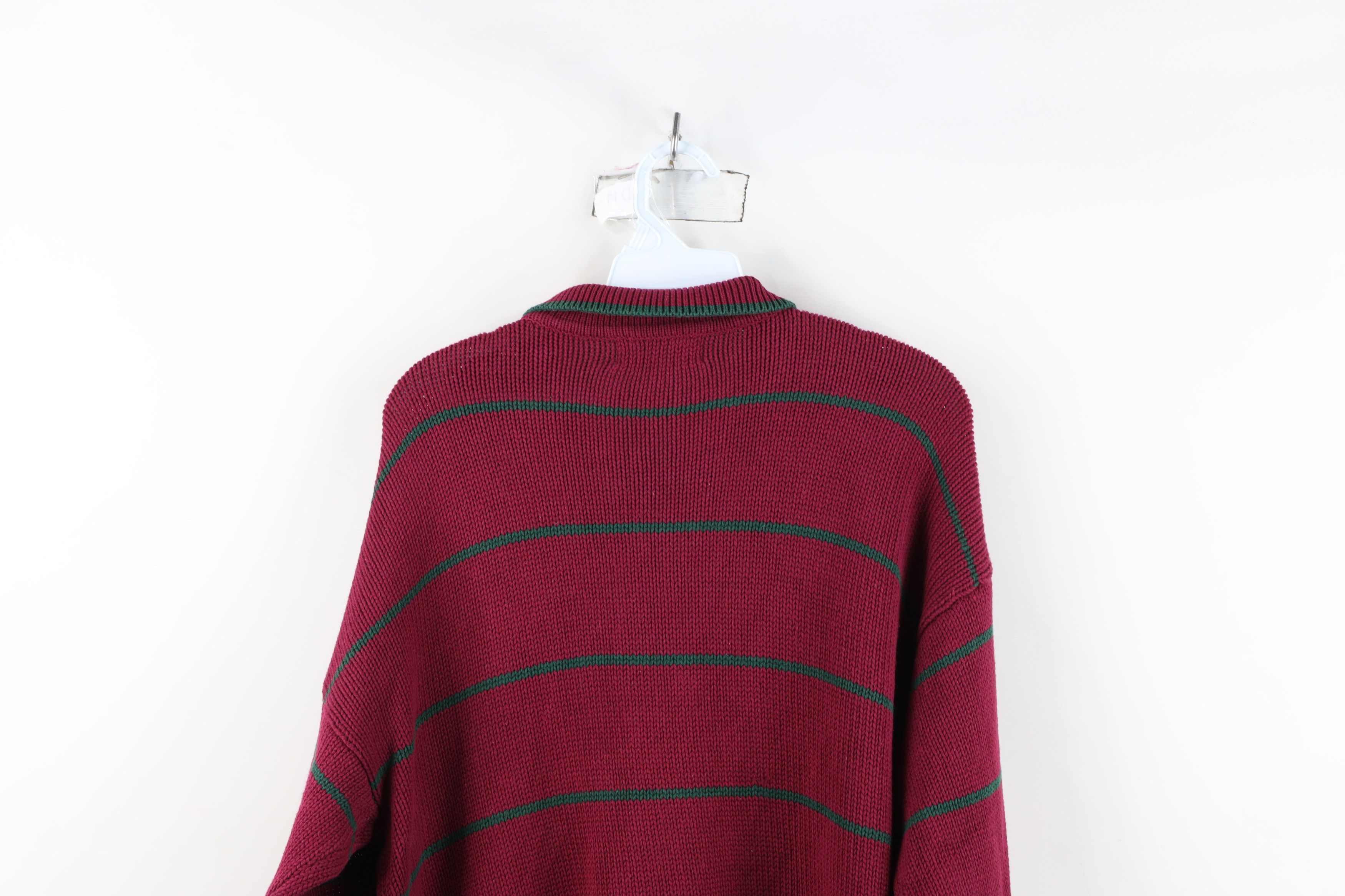 Vintage Vintage 70s Streetwear Argyle Diamond Knit Collared Sweater Size US M / EU 48-50 / 2 - 14 Thumbnail