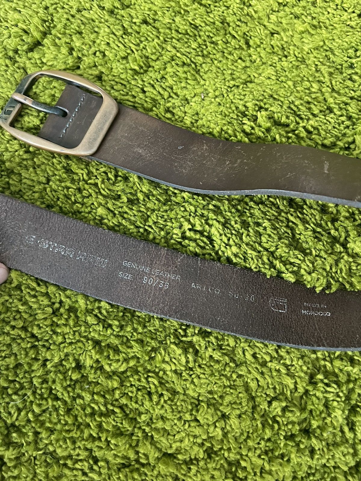 Cowboy Equipment × G-Star G-Star Raw real leather western cowboy style belt Size 34 - 4 Thumbnail