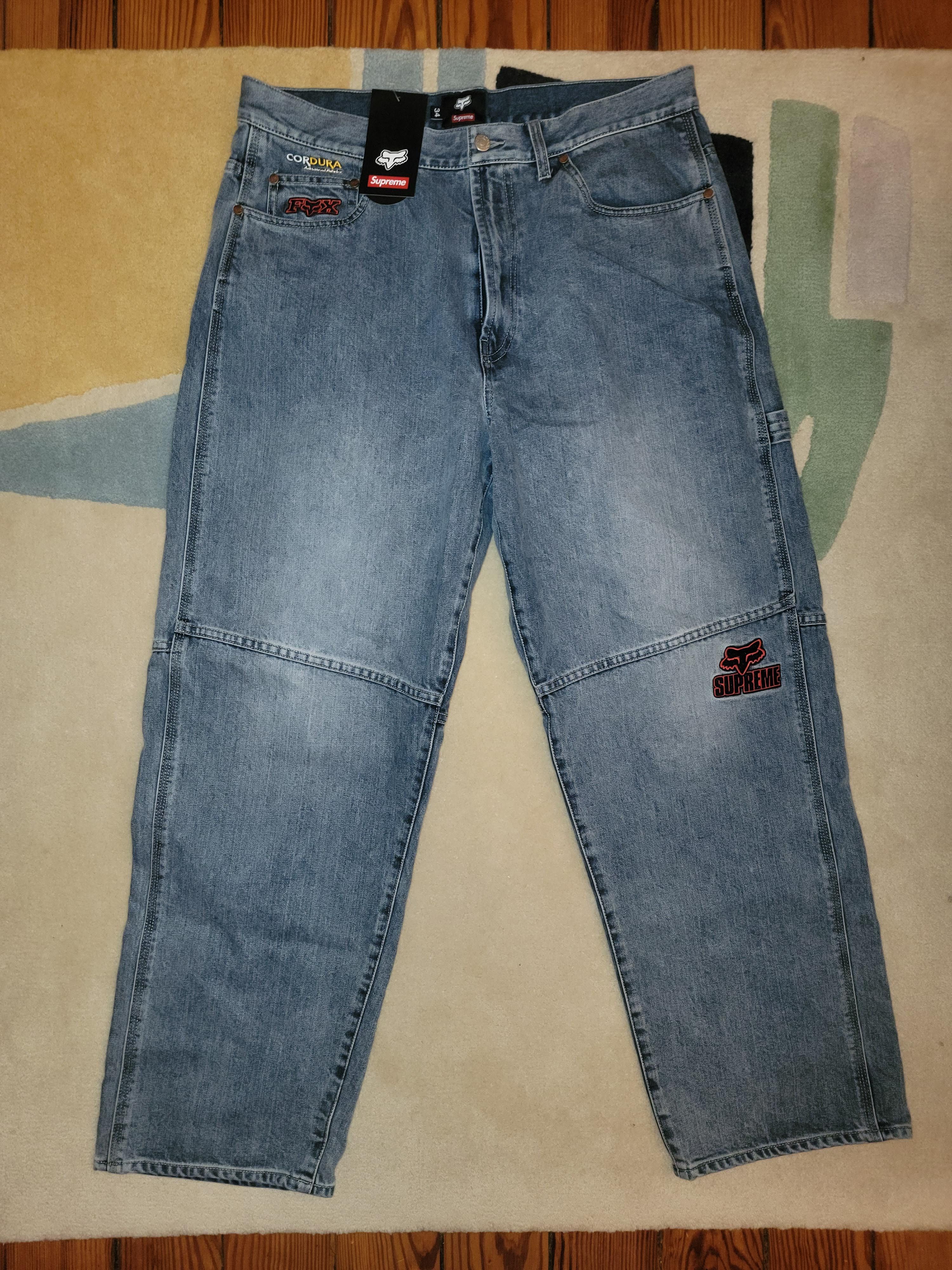Fox Racing × Supreme Supreme Fox Racing Cordura Baggy Jean Denim | Grailed
