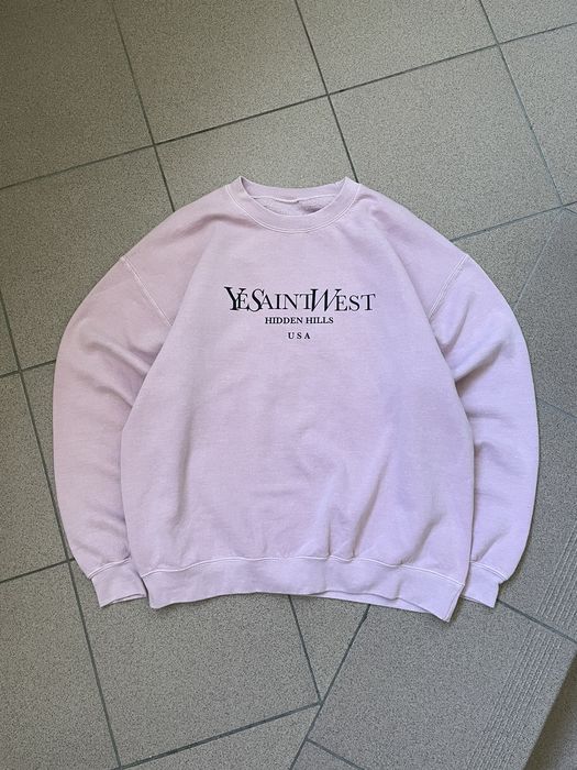 Vintage YeSaintWest Kaney West pink boxi fit sweatshirt Grailed