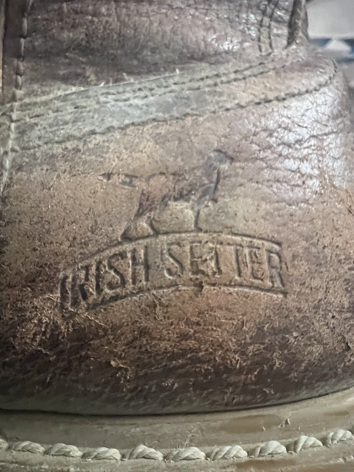 Red Wing vtg Irish Setter Destroyed Brown Leather Boots Size 12 Size US 12 / EU 45 - 3 Thumbnail