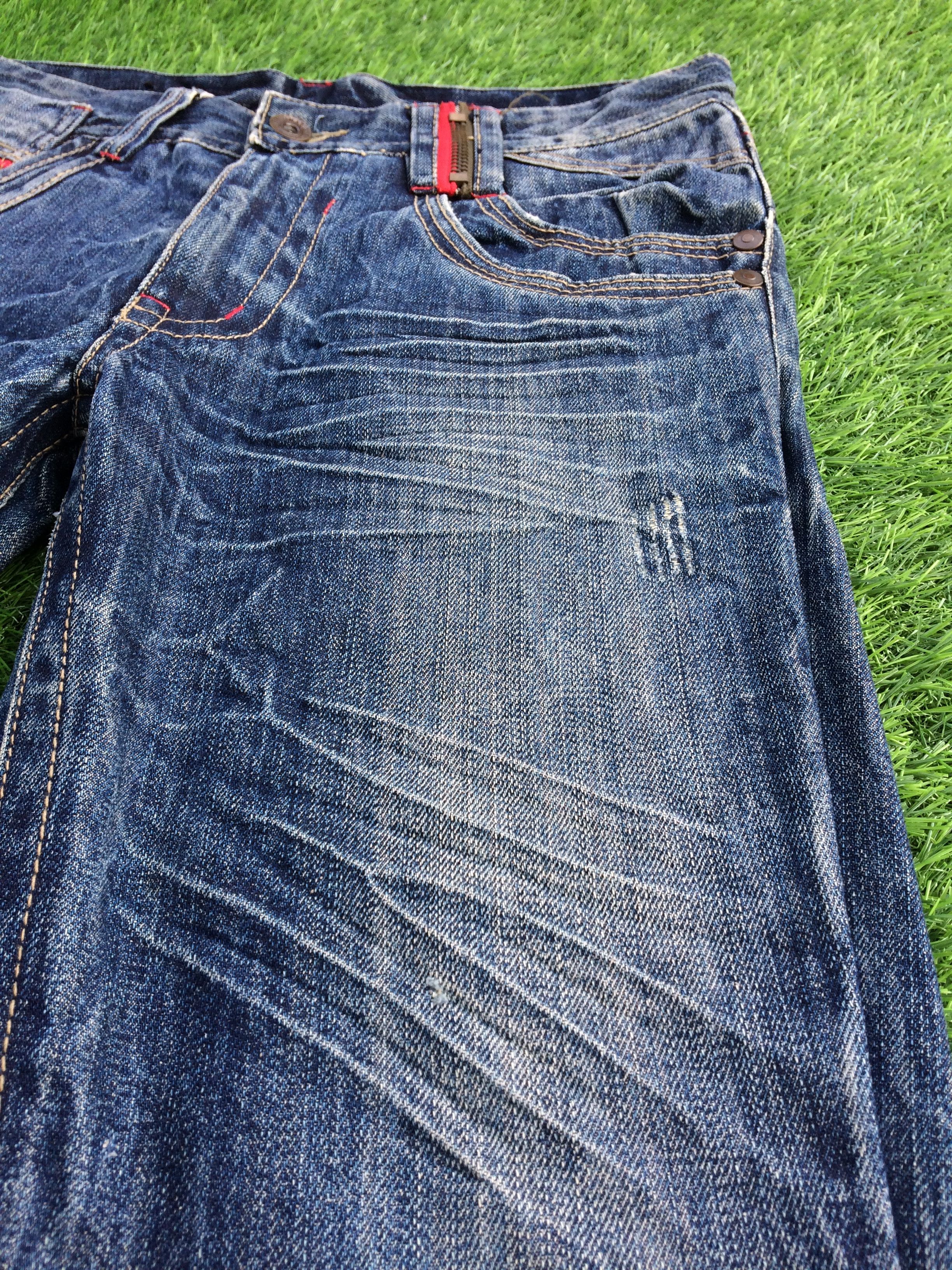 Japanese Brand Harajuku Double Pocket Bootcut Jeans #D-843 Size US 32 / EU 48 - 8 Thumbnail