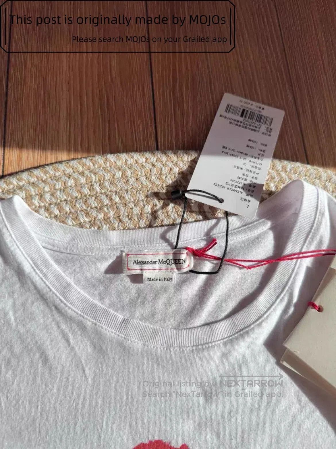 Alexander McQueen Alexander McQueen Rose Skull Print White Tee. Size US L / EU 52-54 / 3 - 4 Thumbnail