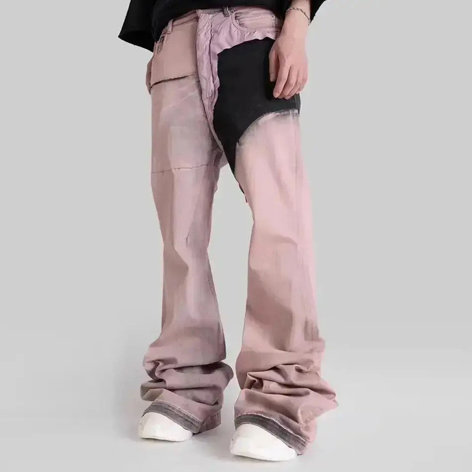 Japanese Brand Ribbons Dirty Washed Baggy Jeans Pants streetwear y2k Size US 34 / EU 50 - 1 Thumbnail