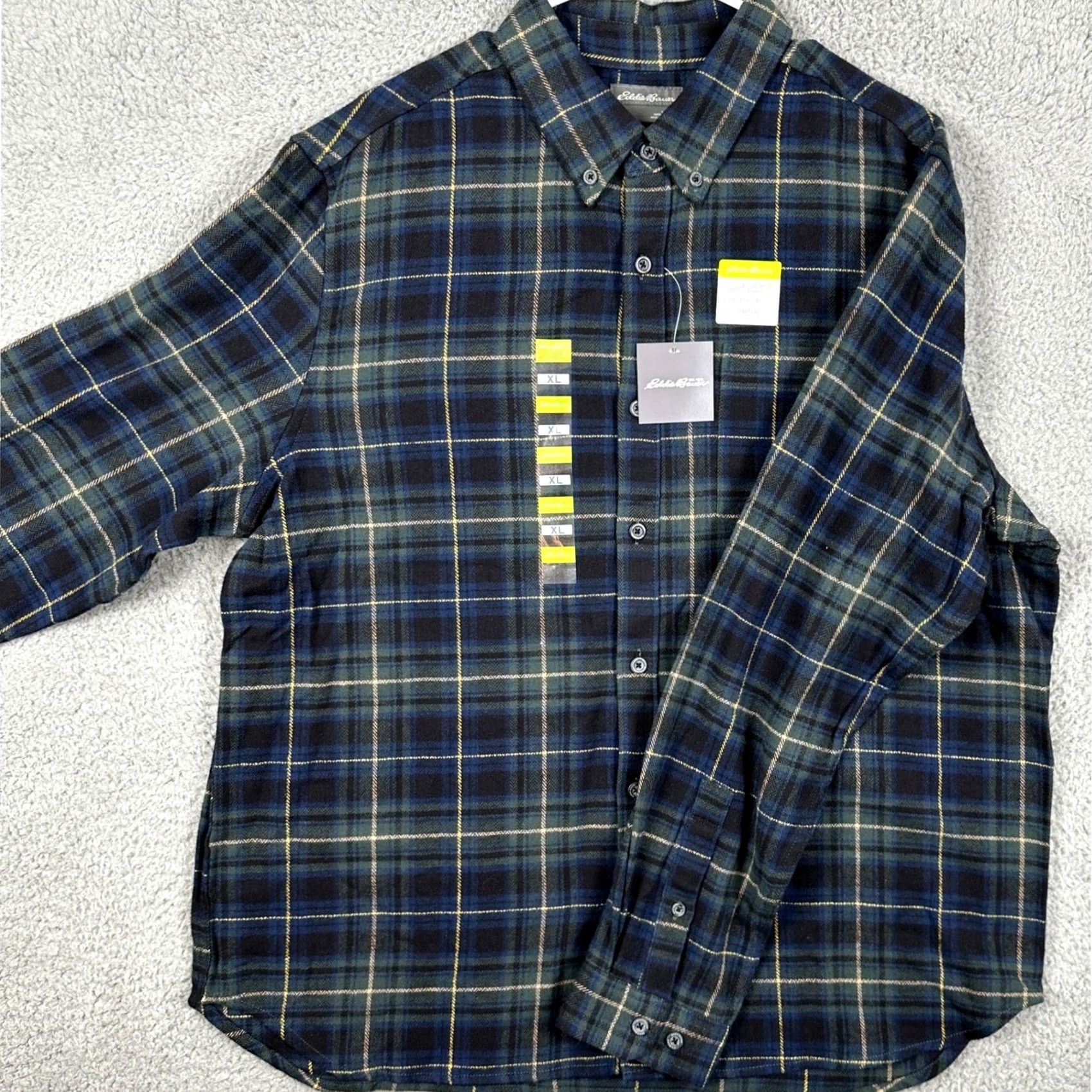 Eddie Bauer Eddie Bauer Shirt Flannel Mens XL Blue Black Button-Down Long Sleeve Casual NEW Size US XL / EU 56 / 4 - 2 Thumbnail