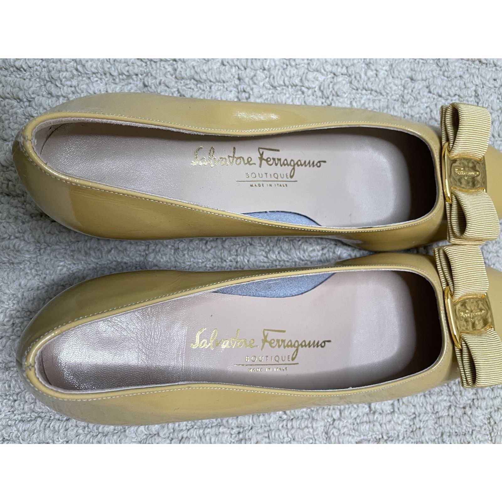 Salvatore Ferragamo Salvatore Ferragamo Pumps Womens 8 C Yellow Patent Leather Size US 8 / IT 38 - 11 Thumbnail