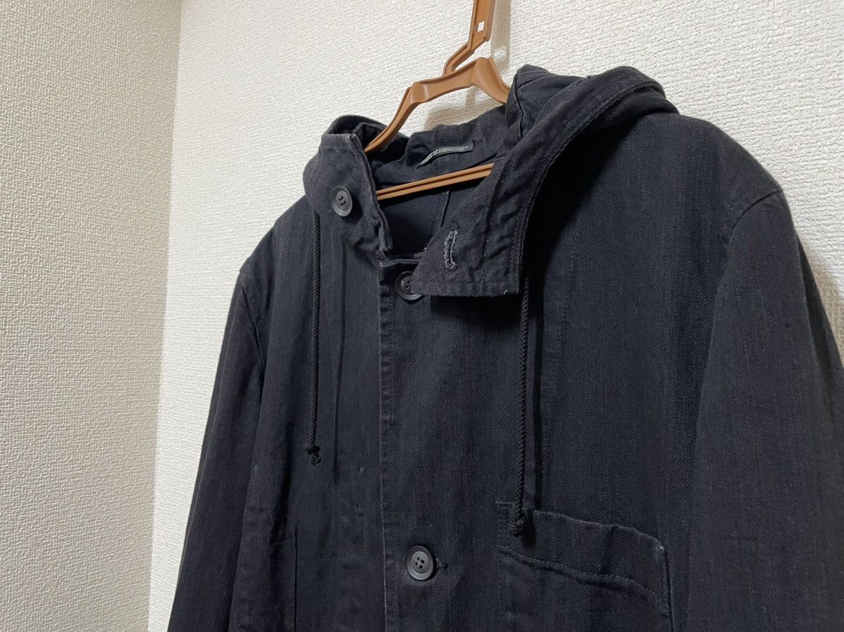 Yohji Yamamoto Yohji Yamamoto Pour Homme 2020SS Black Denim Hooded Jacket Size US L / EU 52-54 / 3 - 3 Thumbnail