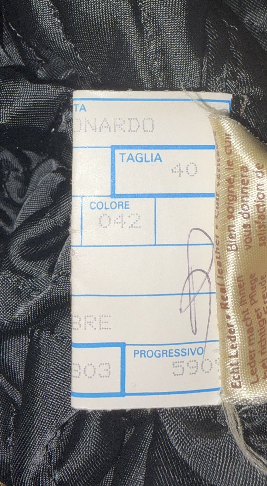 Other Vintage Leather Jacket Leonardo Rare Art Print Lining Size L / US 10 / IT 46 - 7 Thumbnail