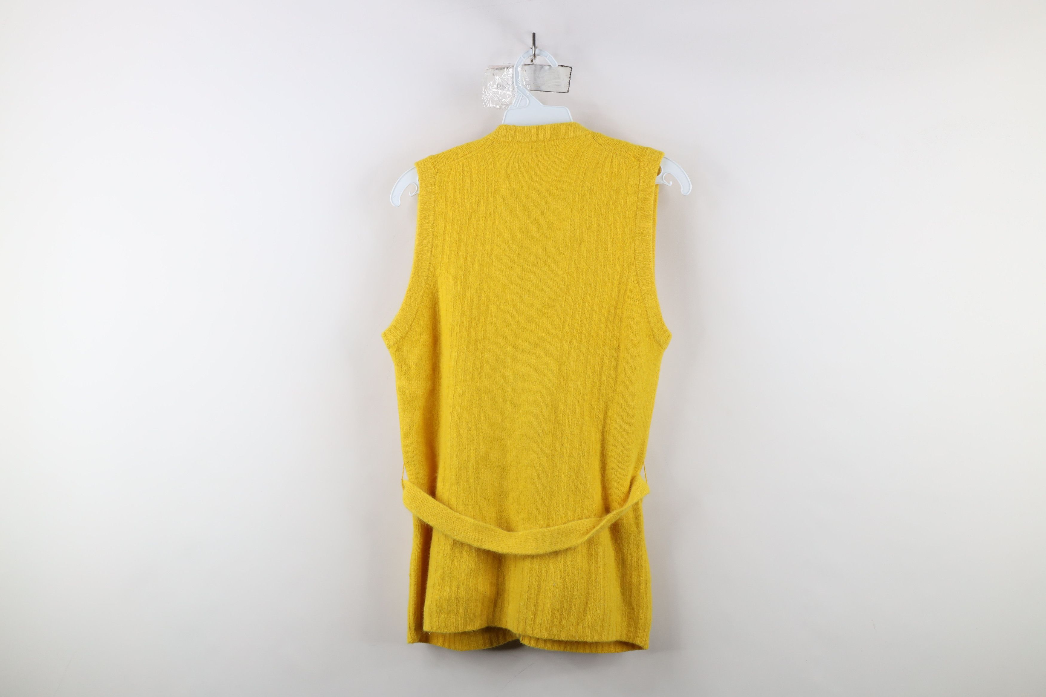 Vintage Vintage 60s Streetwear Lambswool Knit Sweater Vest Yellow Size S / US 4 / IT 40 - 7 Thumbnail