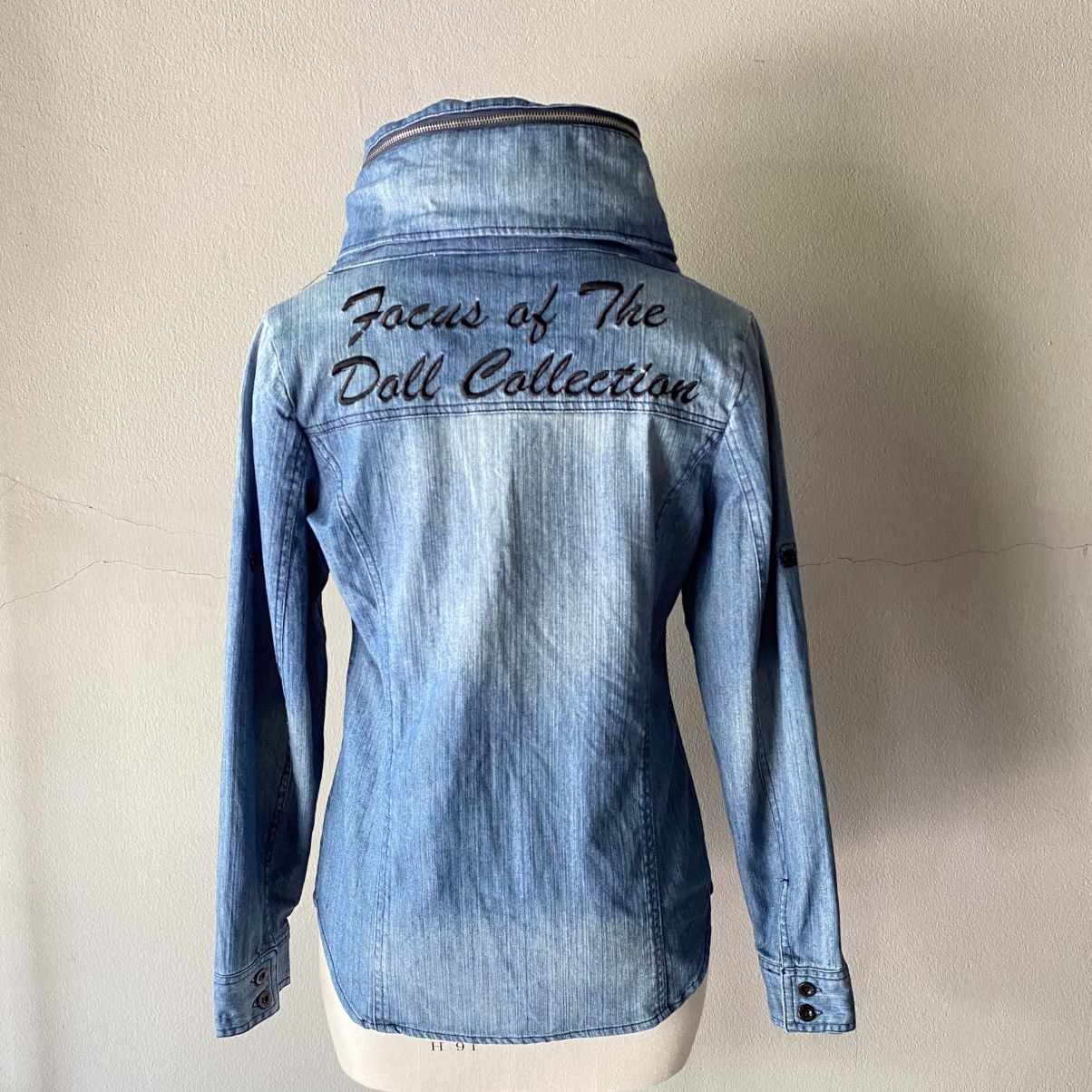 LIZ LISA LIZ LISA döll Light Blue Denim High-Collar Shirt Size M / US 6-8 / IT 42-44 - 14 Thumbnail