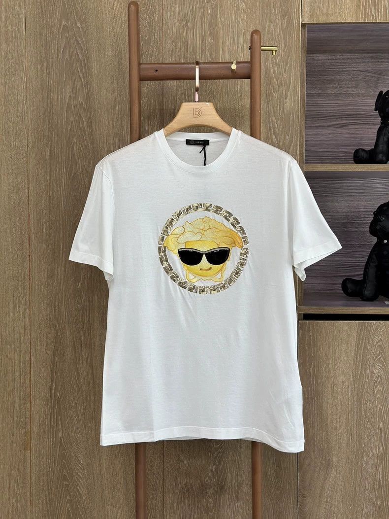 Versace Versace Men's crew neck white embroidered short-sleeved T- Size L / US 10 / IT 46 - 2 Thumbnail